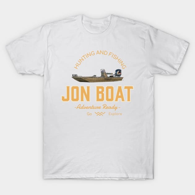 JON BOAT FISHING AND HUNTING T-Shirt by Cult Classics